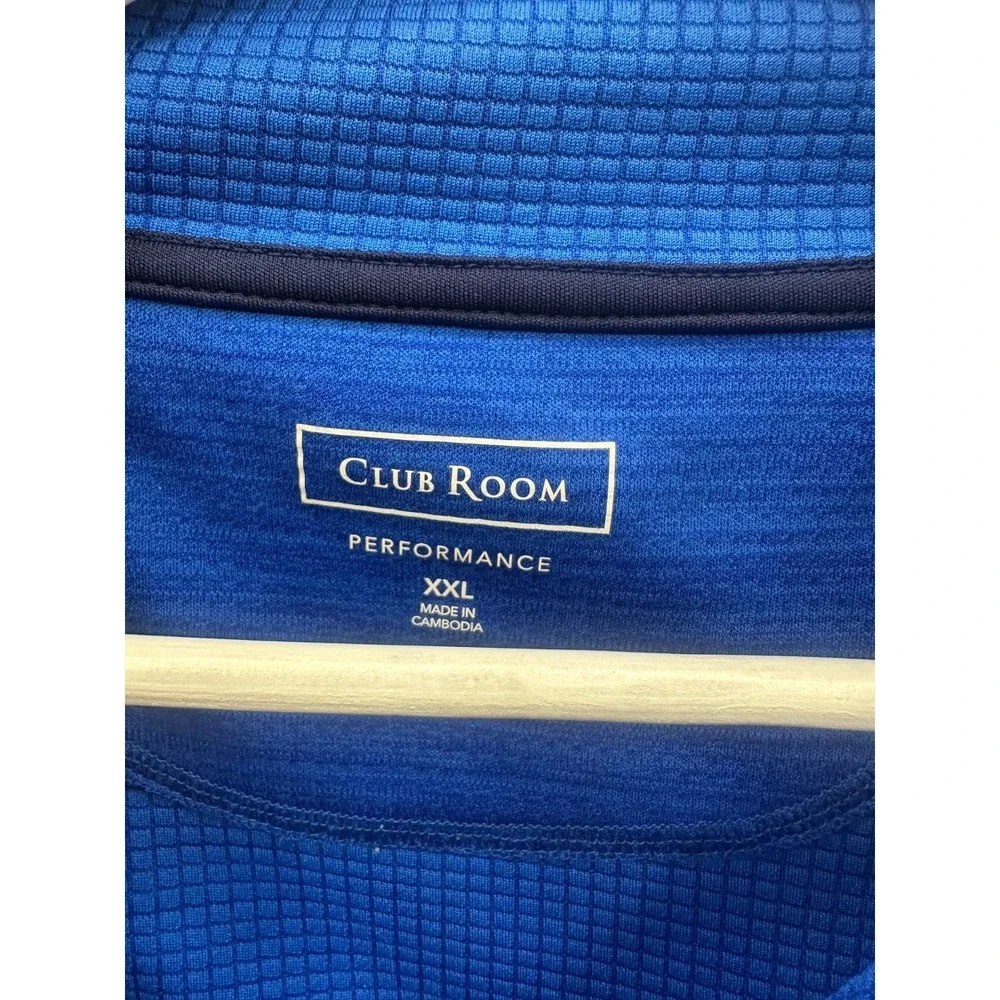 Club Room Performance Sweatshirt Mens 2XL Blue 1/4 Zip Long Sleeve Active Wear